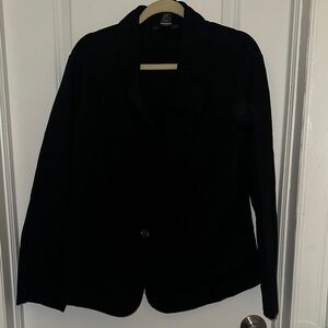 Ashley Stewart Black Single-Button Blazer